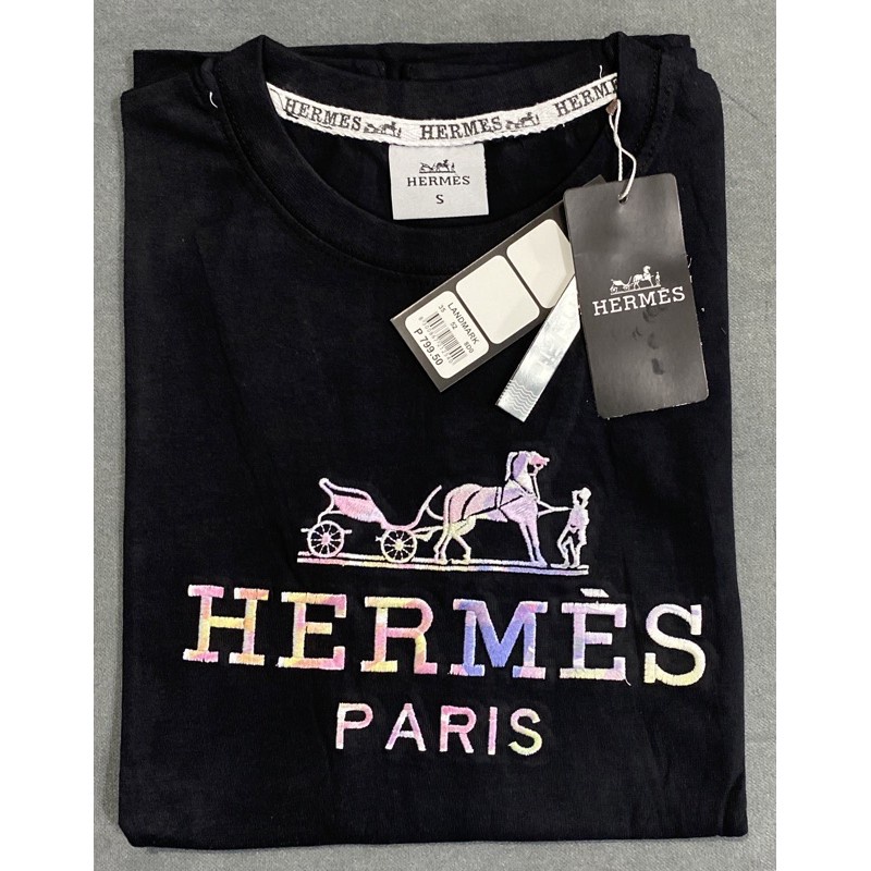 เสื้อแฟชั่นผญ - เสื้อยืดสําหรับผู้ชาย L.Hermes ปารีส Hombre ปักคู่ออกแบบเสื้อยืดสําหรับผู้ชาย/เสื้อ