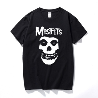 เสื้อยืดชาย แฟชั่น✈ใหม่ men &amp; hip-hop punk skull misfits ยี่ห้อผ้าฝ้ายเสื้อยืดแขนสั้น marve Product