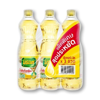 มรกต น้ำมันถั่วเหลือง 1 ลิตร แพ็ค x 3 ขวด Morakot soybean oil 1 liter pack x 3 bottles