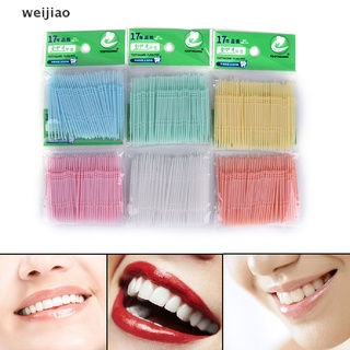 wei 100Pcs Plastic Dental Picks Oral Hygiene 2 Way Interdental Brush Tooth Pick SP ie