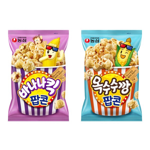 농심 옥수수깡 팝콘 Nongshim Corn snack popcorn นงชิม ขนมข้าวโพดอ็กซูซูกังป๊อปคอร์น