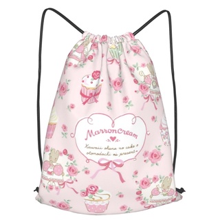 กระเป๋าเป้สะพายหลัง กันน้ํา ลาย Sanrio Marron สีครีม แฟชั่นสําหรับผู้ชาย และผู้หญิง