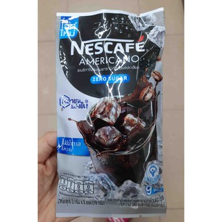 ์Nescafe เนสกาแฟ กาแฟปรุงสำเร็จ สูตรไม่มีน้ำตาล ละลายได้ในน้ำเย็น 9 ซอง