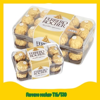 Ferrero Rocher เฟอร์เรโรรอชเชอร์ ช็อกโกแลต 1 กล่อง 30 ลูก หมดอายุ 10/22