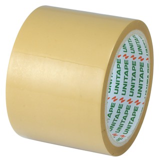 เทปโอพีพี 3นิ้วx45หลา สีชา ยูนิเทป OPP Tape 3 inch x45 y., Amber Color, Uni Tape