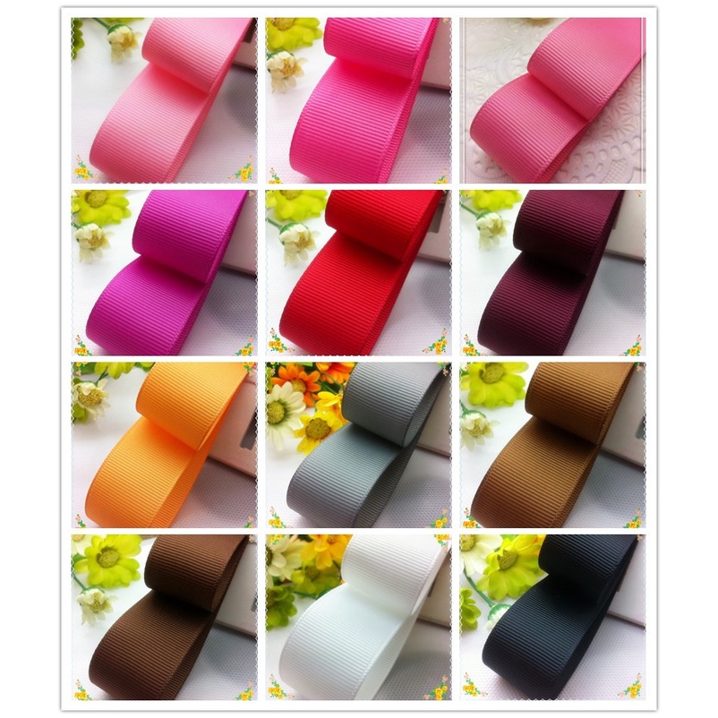 1 นิ้ว [5 ขนาดราคา] 30 สีสีทึบทั้งหมดโมโนโครมสีทึบซี่โครงริบบิ้นห่อเข็มขัด ทําเอง โบว์เข็มขัดวันหยุดห่อของขวัญเข็มขัด