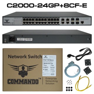 SWITCH MANAGED L2 POE 24+8 600W 10/100/1000 4Uplink/1000C2000-24G+8CF