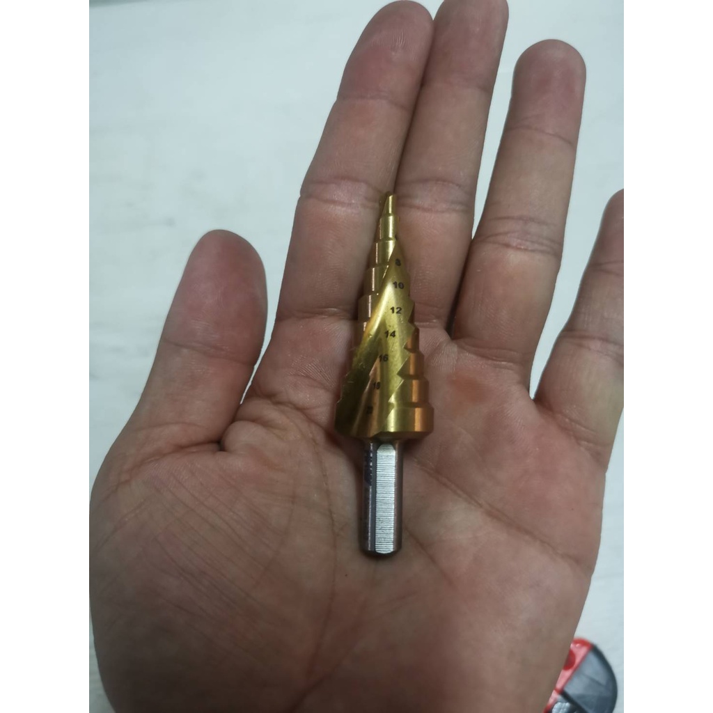 ดอกสว่านทรงเจดีย์ ดอกสว่านสเต๊ป HSS TIN มี 3ขนาด 4-12mm , 4-20mm , 4-32mm HHW (เจาะเหล็ก – สแตนเลส) ราคา ถูกที่สุด ดีลบีเคเค แกลเลอรีภาพที่ 5