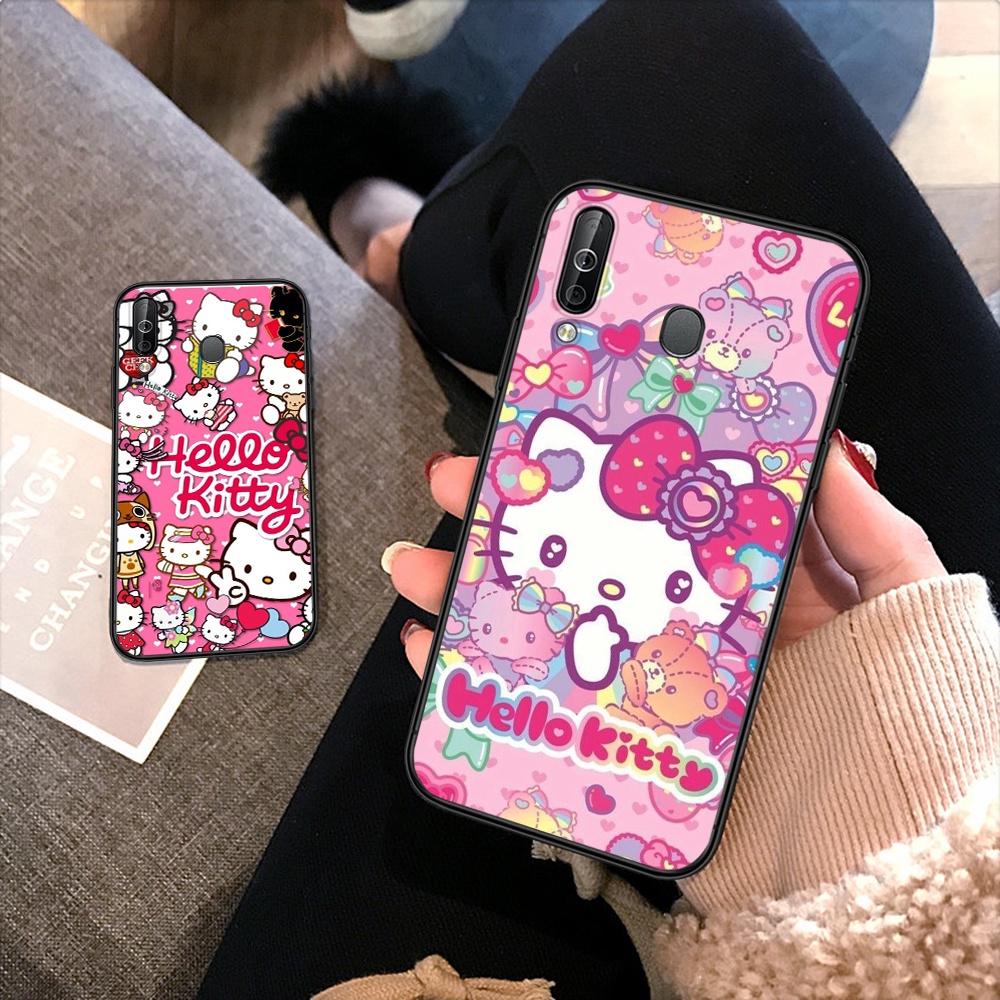 เคสโทรศัพท์มือถือลายการ์ตูนคิตตี้สําหรับ Samsung A10 A10s A20 A30 A20s