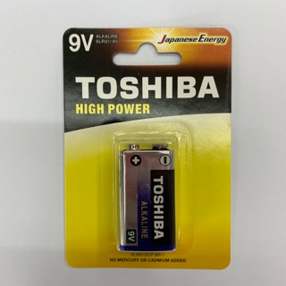 ถ่าน alkaline TOSHIBA ขนาด 9V(6LR61GCP) 1 ก้อน