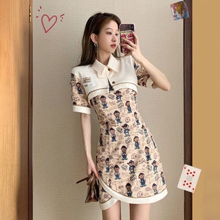 🔥Hot Sale/🌻💞Polo Dress Womens 2022 New Design Sensation Small Small Body Waisted Temperament High Sense กระโปรง