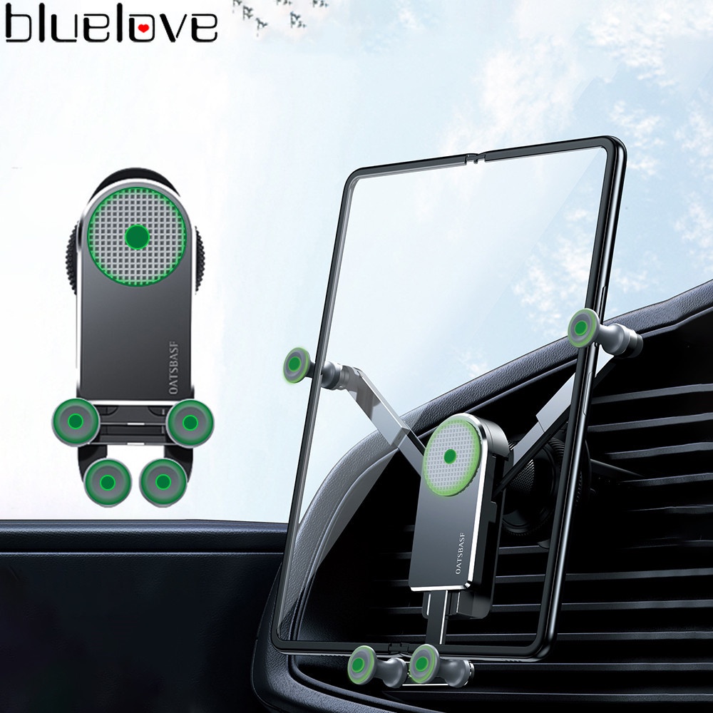 ที่วางโทรศัพท์ในรถยนต์ แบบโลหะ พับได้ สําหรับ iPhone Samsung Galaxy Z Fold 3 Z Fold 2 Samsung S21 Xi