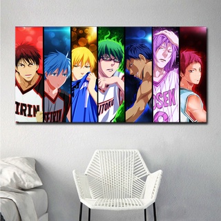 โปสเตอร์ภาพวาดสีน้ํามันบนผ้าใบ รูปการ์ตูน Kurokos Basketball สไตล์ญี่ปุ่น คลาสสิก ไม่มีกรอบ สําหรับตกแต่งผนังบ้าน