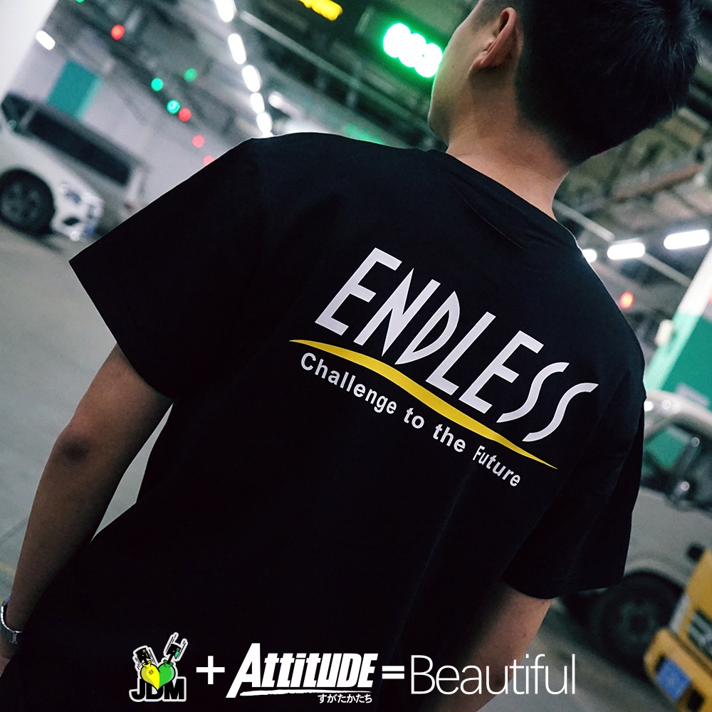 Attitude ATTITUDE เสื้อยืดแขนสั้น ผ้าฝ้าย พิมพ์ลาย JDM สไตล์ญี่ปุ่น