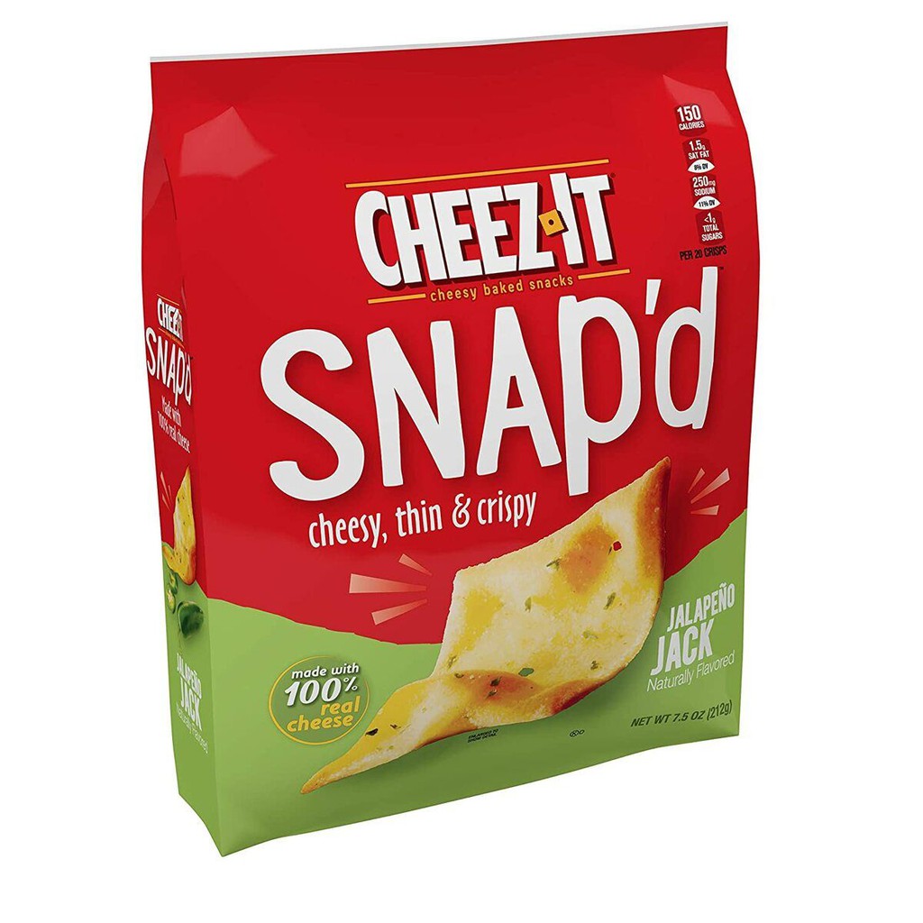 Cheez-it Snap'd Jalapenos 7.5 Oz.