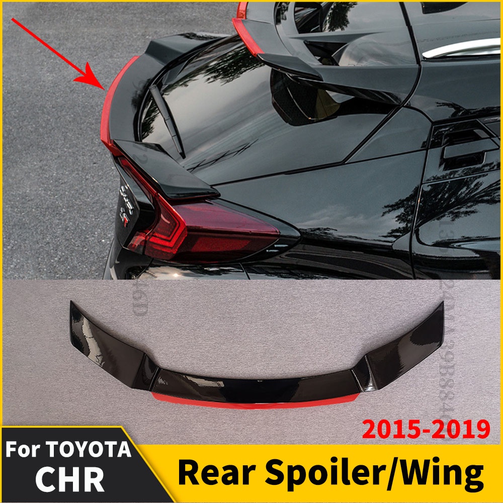 กีฬาด้านหลังสปอยเลอร์ Wing Air Deflector สําหรับ TOYOTA CHR C-HR 2015-2019 Body Kit Trunk Boot Lip Tail Splitter Tuning Trim Splitter
