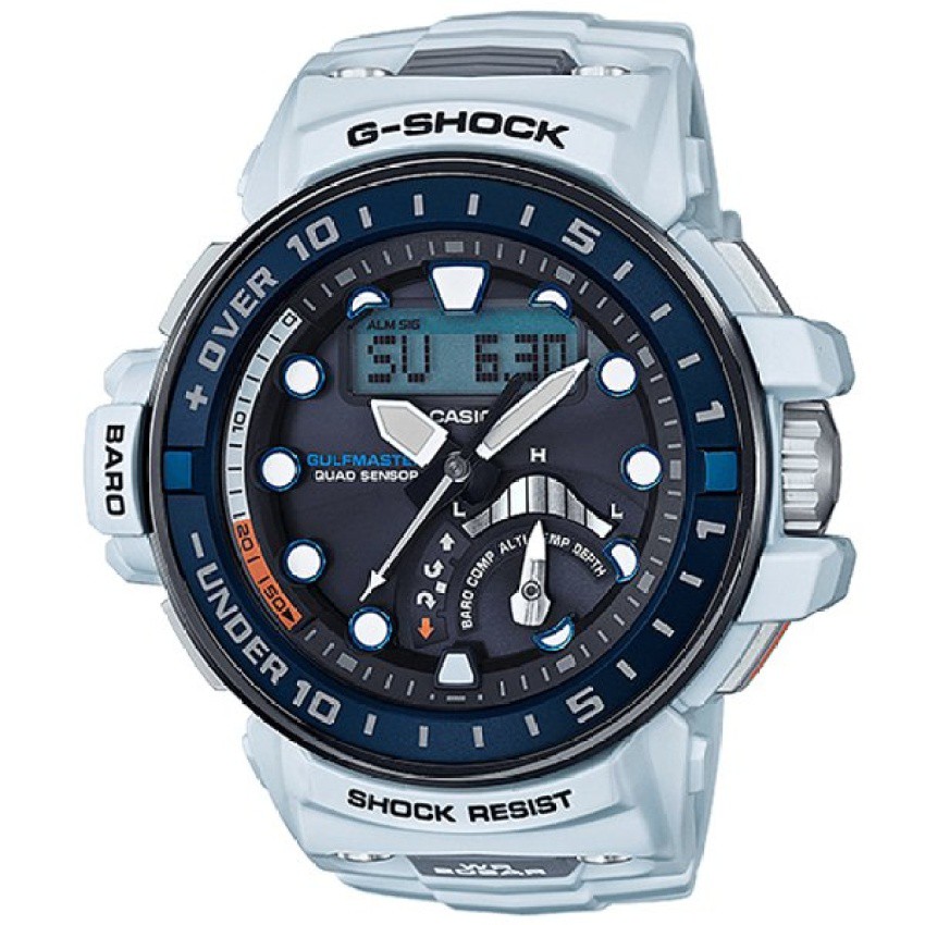 Casio G-Shock นาฬิกาข้อมือผู้ชาย สายเรซิ่น รุ่น GWN-Q1000-7A - สีขาว