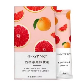 PinkyPinky ❤️คลีนซิ่งส้ม คลีนซิ่งเกรปฟรุต (1กล่อง10 ซอง) Makeup Remove Lotion