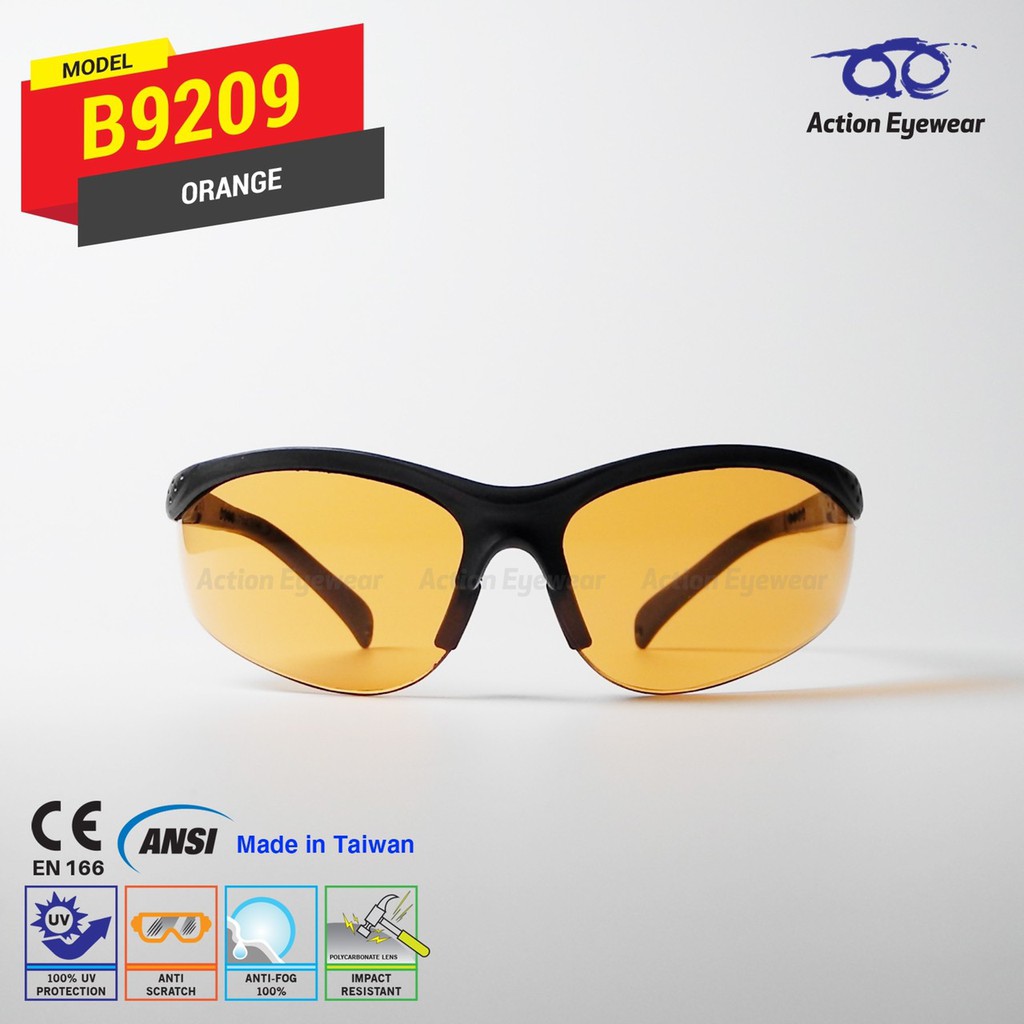 รุ่น B9209 แว่นตานิรภัย แบรนด์ Action Eyewear (กันฝ้า รูปที่ 5