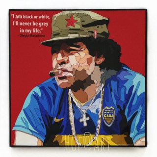 Diego Maradona #2 ดิเอโก้ มาราโดน่า อาร์เจนติน่า ตำนาน รูปภาพ​ติด​ผนัง​ pop art ฟุตบอล​ กรอบรูป​​ ของขวัญ​​ แต่งบ้าน