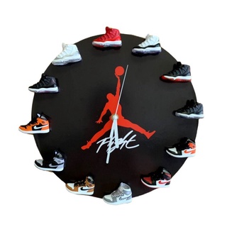 นาฬิกา 3D AJ รองเท้าสามมิติรุ่น black aj1-12 นาฬิกาแขวน AJ Sneaker Clock/M16-003