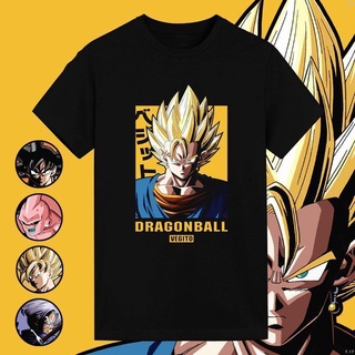 ย้อนยุคเสื้อยืดแขนสั้น พิมพ์ลายอนิเมะ Dragon Ball Co-Branded Buo Vegeta Monkey King in Street WearS-5XL
