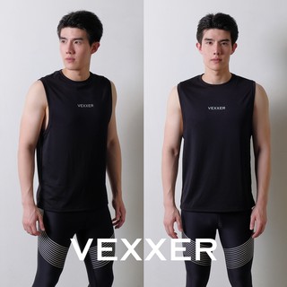 Vexxer Running Tanktop M01 – สีดำ เสื้อกีฬา แขนเว้า เสื้อวิ่ง ออกกำลังกาย