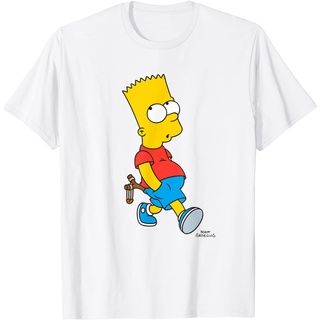 เสื้อยืดผ้าฝ้ายพรีเมี่ยม เสื้อยืด พิมพ์ลาย The Simpsons Bart Simpson