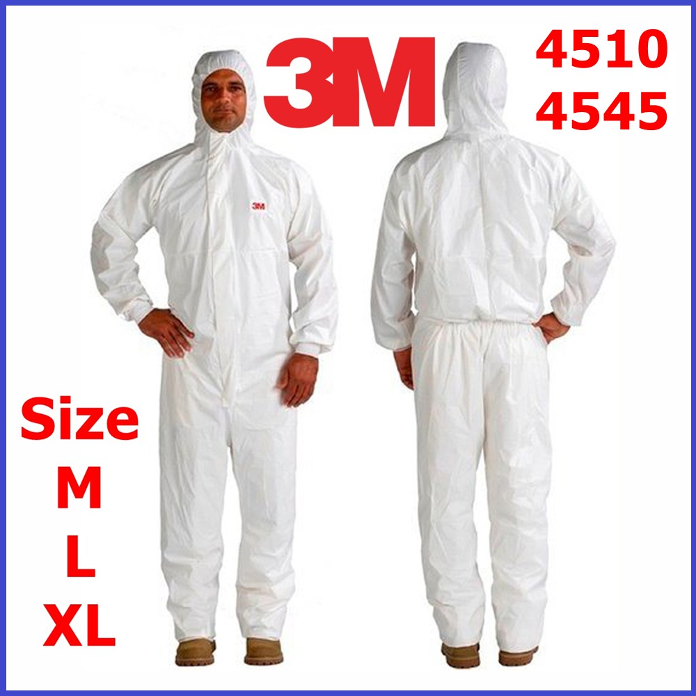 ชุด PPE ยี่ห้อ 3M รุ่น 4545 4510 ของแท้100% แบบยกลัง 1 ลังมี 20 ตัว