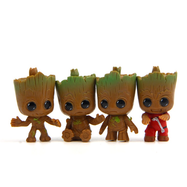 ฟิกเกอร์ Guardians of the Galaxy Groot tree man Q version สําหรับสํานักงาน DIY