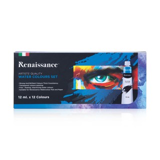 Renaissance สีนํ้า ชุดสีน้ำ 12x12 ml. จำนวน 1 กล่อง