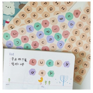 Kawaii Ins สติ๊กเกอร์ลายตัวอักษร Diy สําหรับติดตกแต่งไดอารี่สมุดภาพ