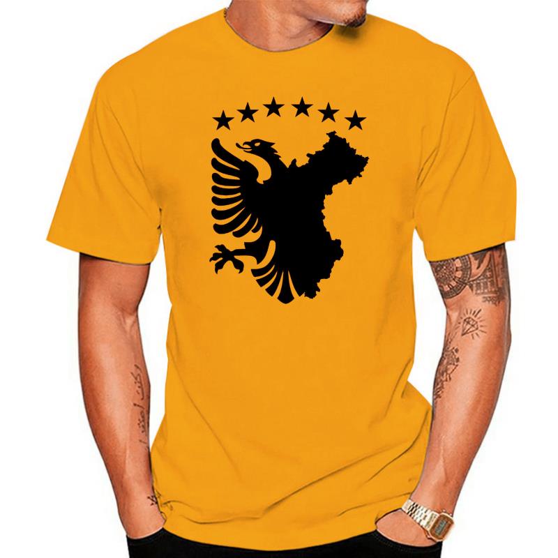 เสื้อยืดผ้าฝ้าย Autochthonous Flag Flag Albania Kosovo Kosova shqiptar Mountains S-XXL