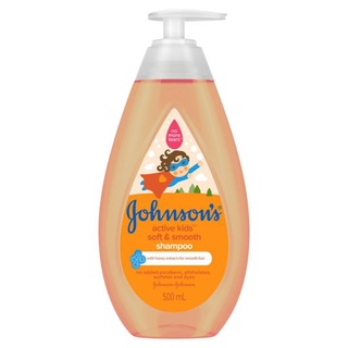 ✨ขายดี✨ จอห์นสัน เบบี้ ซอฟท์ แอนด์ ชายน์นี่ แชมพู 500มล. Johnson Baby Soft &amp; Shiny Shampoo 500ml