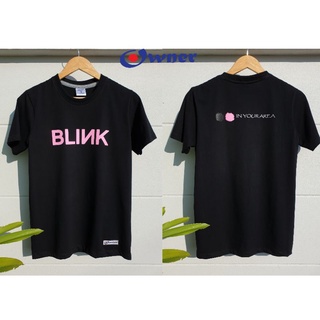 เสื้อยืด BLINK ผ้าฟอกเกรดพรีเมี่ยม คอตตอน100% สกรีนหน้า-หลัง ดำ/กรมท่า/ขาว เกรดส่งออก หนานุ่มไม่หดไม่ย้วย