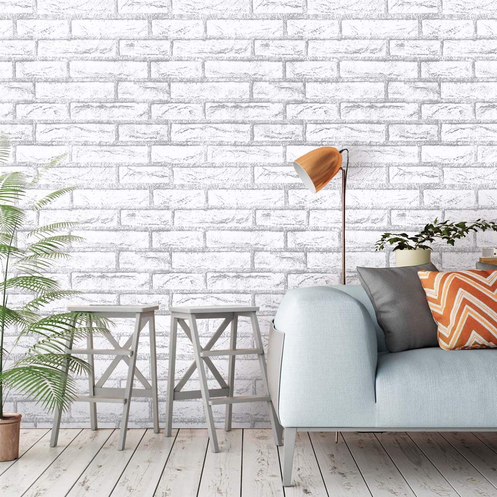 วอลเปเปอร์ สติกเกอร์ ติดผนัง กาวในตัว PVC มีกาวในตัว ขนาด 0.45x10 เมตร BH20 - รูปที่ 2