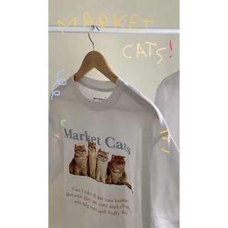 Jerrymuffinstuff - Market Cats Tee🥯🐱🍯🛁🤎