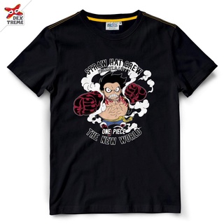 YFFYK เสื้อยืดผ้าฝ้ายพรีเมี่ยมเสื้อยืดวันพีช One Piece 1293-BK Luffy GEAR4