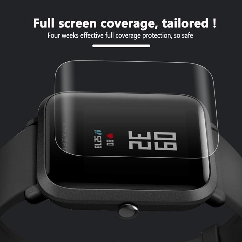 ฟิล์มกันรอยหน้าจอ แบบนิ่ม สําหรับ Huami Amazfit Bip Bit Pace Youth นาฬิกาข้อมือ