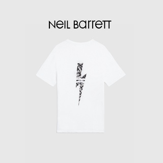 เสื้อยืดแขนสั้น พิมพ์ลายกราฟฟิติ NEIL BARRETT Neo Bennett สีขาว สําหรับผู้ชาย ใหม่