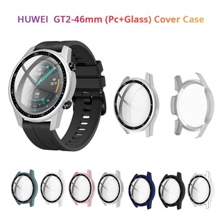 เคสกระจกนิรภัยกันรอยหน้าจอ แบบเต็มจอ สําหรับ Huawei Watch Gt2 46 มม. Huawei Watch GT 2 46 มม.