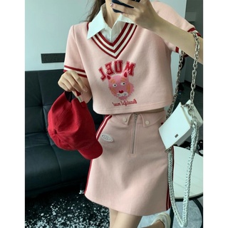 💥พร้อมส่ง💫👗 เดรสแฟชั่น กระโปรง กระโปรง หญิง 2022 ใหม่ ทรง เล็ก ต่างประเทศ ลดอายุ ชุดสูท ทูพีซ ระดับไฮเอนด์