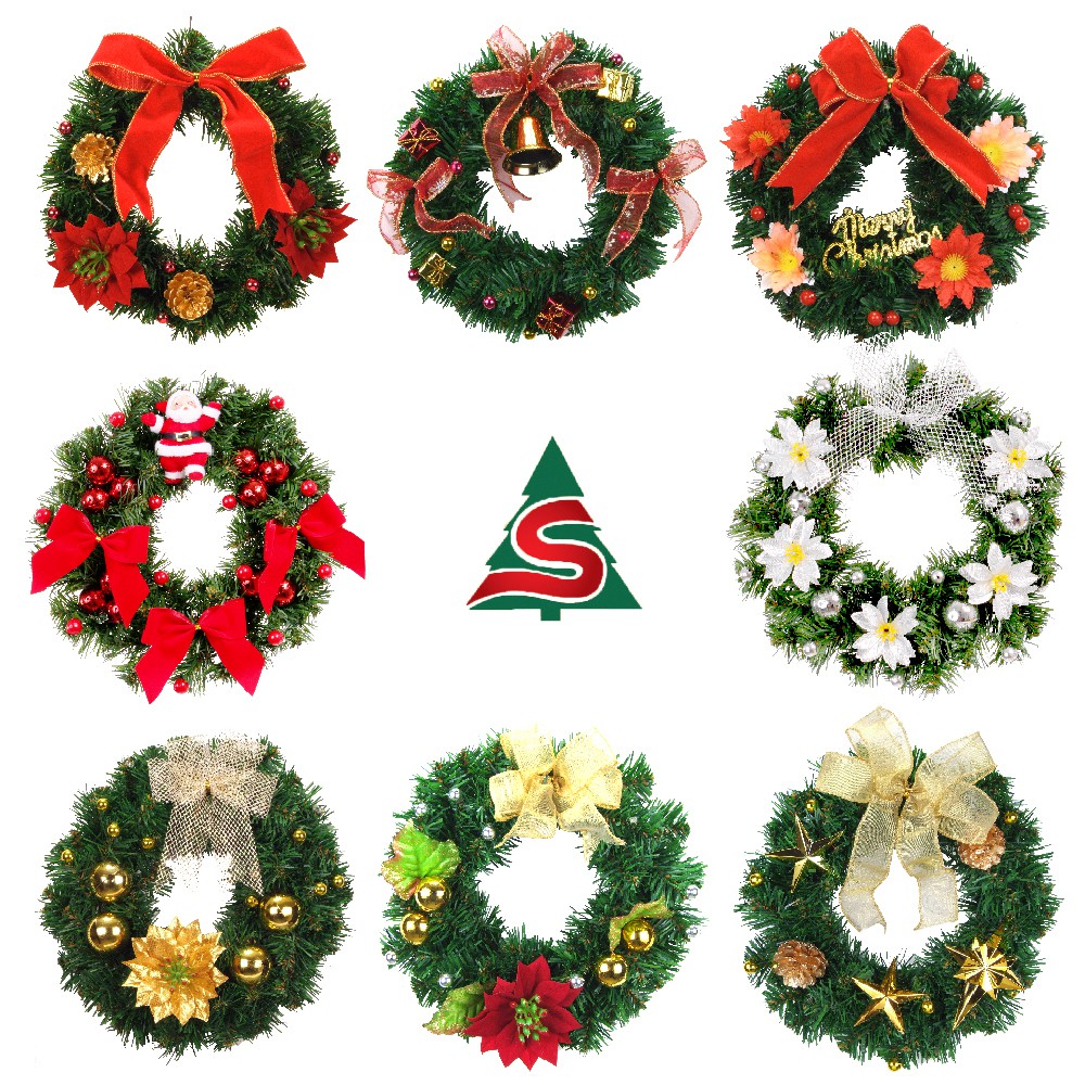 หรีด ขนาด 10 นิ้ว Christmas Wreath