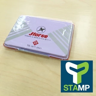[PPstamp] แท่นประทับหมึกตรายาง ตราม้า เบอร์ 1 (7.4x15 ซม.), เบอร์ 2 (7x11 ซม.)