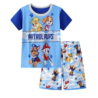 ชุดนอน ผ้าฝ้าย แบบนิ่ม ลายการ์ตูน Paw Patrol แฟชั่นฤดูร้อน สําหรับเด็กวัยหัดเดิน ASD1392