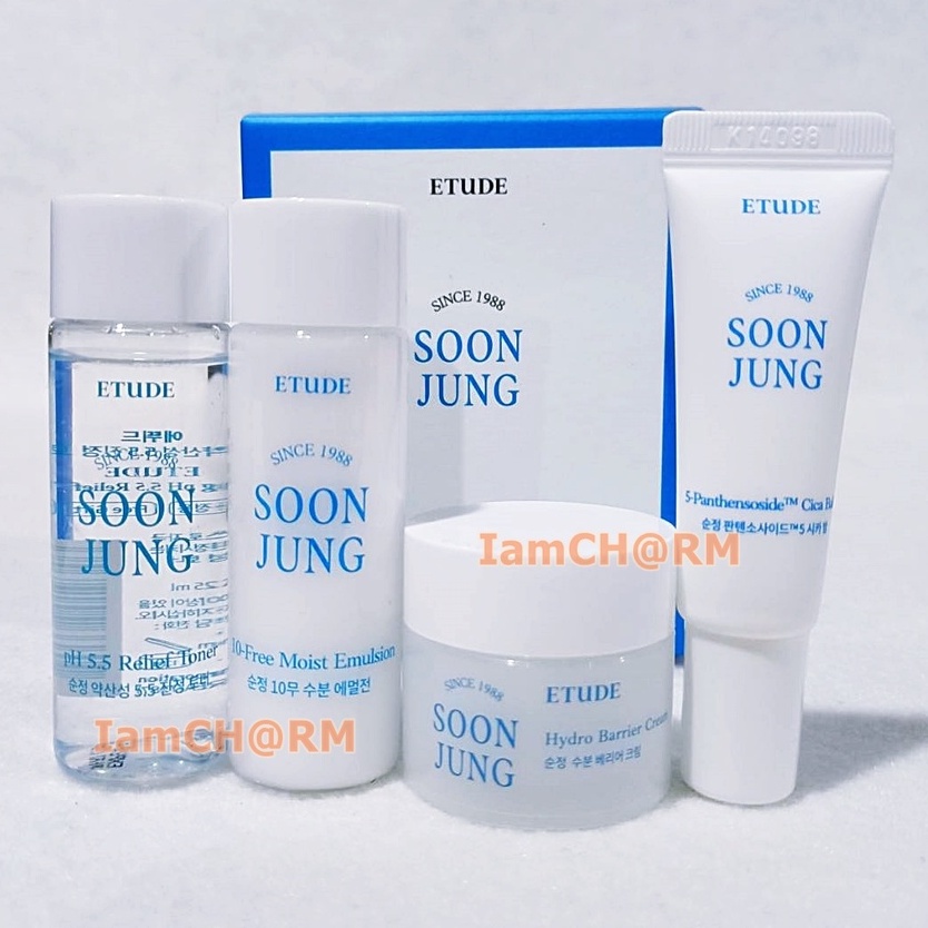 แท้ ฉลากไทย Set 4ชิ้น Etude Soon Jung Skin care Trial Kit อีทูดี้ เซ็ต เทสเตอร์