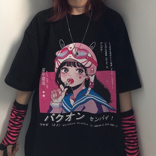 คอลูกเรือ[] เสื้อยืด สไตล์พังก์ สตรีท พังก์ กอธิค สําหรับผู้หญิงS-5XL