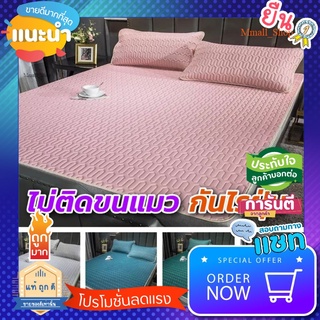 โปรโมชั่นSALE ผ้าปูยางพารา สีพื้น ผ้าปูกันไรฝุ่น เซต3ชิ้น ชุด3ชิ้น ผ้าปูไม่ตินฃดขนสัตว์ ผ้าปูไม่ติดขนแมว