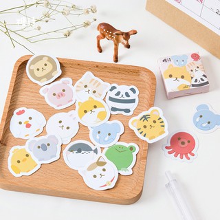 สติกเกอร์กล่อง The Zoo 🐱 45 ชิ้น DIY Sticker Stickers Box สติ๊กเกอร์ ไดคัท mimisplan