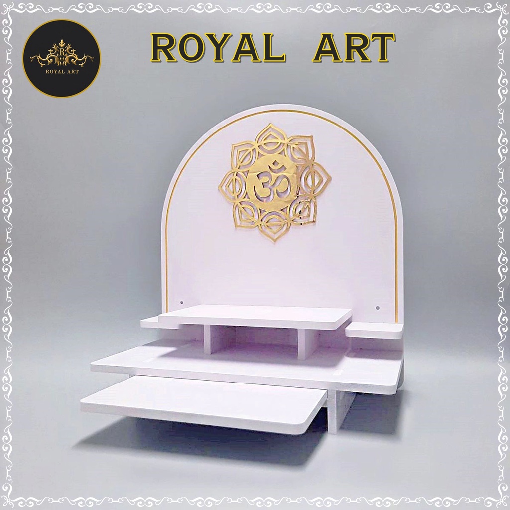 หิ้งพระพิฆเนศ โต๊ะหมู่บูชา หิ้งพระต้นโพธิ์ หิ้งโอม หิ้งพระใหญ่ ชั้นวางพระกระจกเงาทอง bigplus01-ac